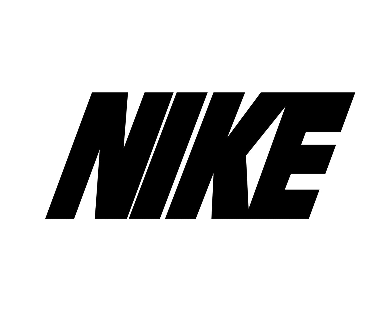 Black Nike wordmark logo in italicized lettering featured in a Nike collection.