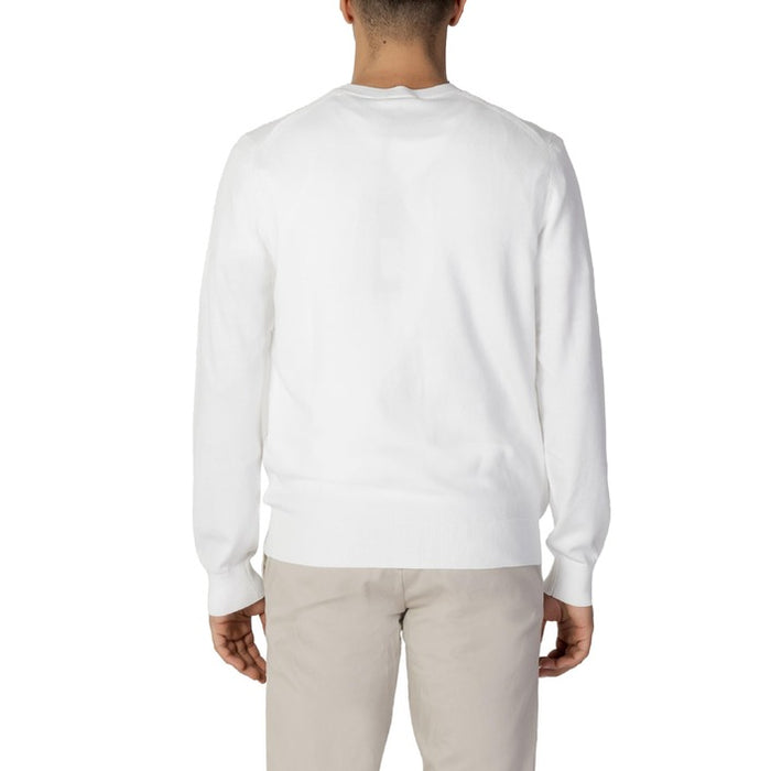 Diktat Men's White Long Knit Sweater (Pull en tricot long blanc)