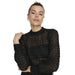 Woman in black urban style clothing posing - Jacqueline De Yong Women Top