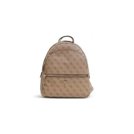 Beige Guess Women Bag featuring a subtle pattern and front zipper pocket