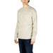 Beige crewneck sweater with long sleeves from Calvin Klein Jeans Men Knitwear