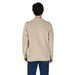 Beige knit sweater back view from Gas Men Knitwear with round neck design