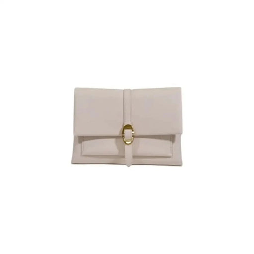 Beige leather clutch purse with gold clasp from Coccinelle Women Bag collection