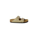 Beige leather sandal with adjustable buckle straps from Birkenstock Men’s Slippers