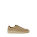 Beige leather low-top sneakers with lace-up closure by Tommy Hilfiger for men