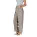 Beige wide-leg pants with drawstring waist and side pockets from Only Women Trousers