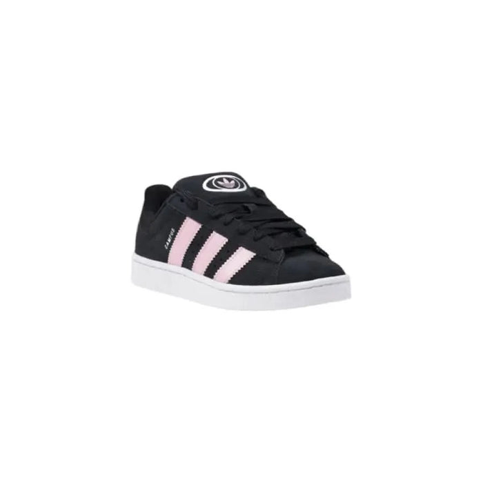 Black Adidas Campus sneaker with pink stripes in Adidas Women Sneakers Black Leather