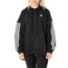 Black Adidas hoodie with white stripes on sleeves from Adidas Women Sweatshirts collection