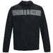 Black Under Armour zip-up hoodie with gray stripe featured in Under Armour Men Blazer