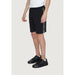 Emporio Armani Underwear Men’s Black Shorts with White Stripe, White Shirt, Black Sneakers