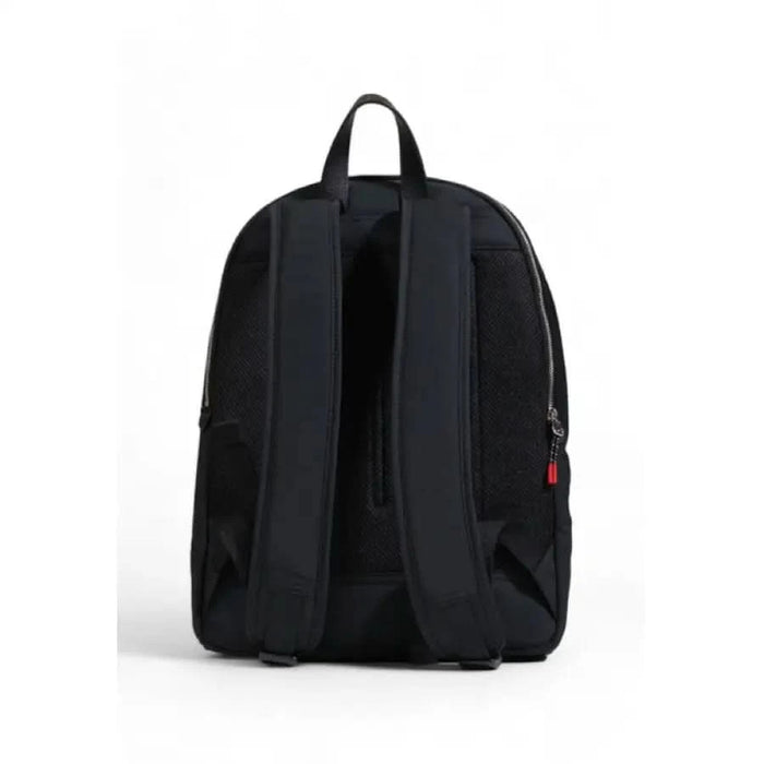 Black Tommy Hilfiger men bag with shoulder straps and zipper closure