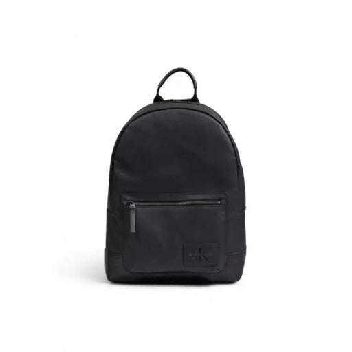 Black backpack with front zippered pocket from Calvin Klein Men Bag collection