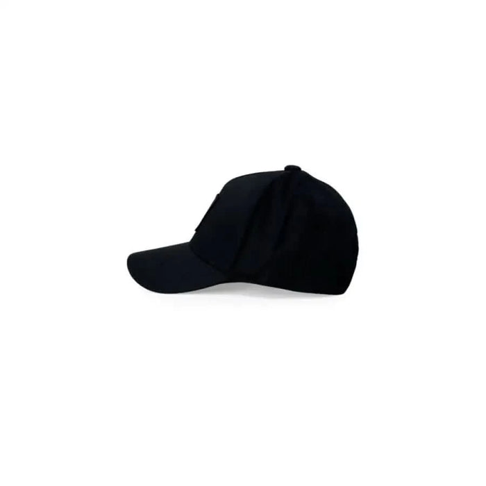 Black curved brim baseball cap from Armani Exchange for men