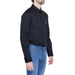 Black button-up dress shirt with chest logo by Armani Exchange for men