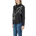 Black button-up shirt with white decorative script for Desigual Women’s Spring/Summer