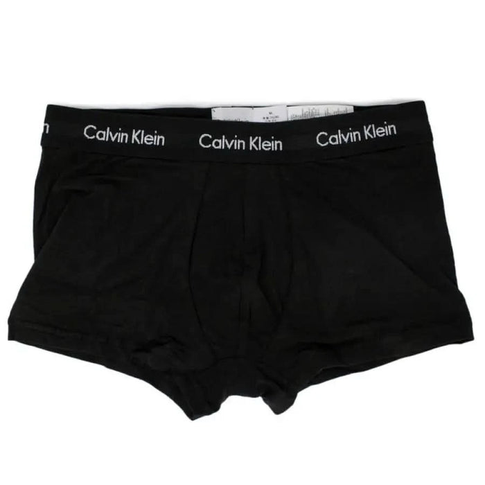 Black Calvin Klein men’s boxer briefs with branded elastic waistband - Calvin Klein Underwear