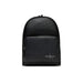 Black Calvin Klein backpack featuring a front pocket and logo for men