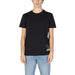 Black Moschino Underwear t-shirt with graphic detail near bottom hem for men