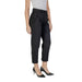 Black cropped dress pants with pleated waist detail by Street One for women