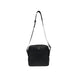 Black crossbody bag featuring a triangular logo from Guess Men’s collection