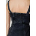 Black denim dress with smocked back panel and wide straps - Tommy Hilfiger Jeans Women Dress