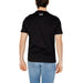 Rear view of a person wearing a black EA7 t-shirt and blue jeans - Ea7 Men T-Shirt