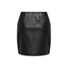 Women’s Black Zip Skirt in Black Faux Leather for Fall and Winter Fashion