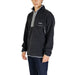 Black fleece pullover with grey collar trim and zippered chest pocket from Columbia