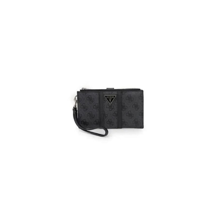 Black Guess wristlet wallet with monogram pattern from Guess Women Wallet collection