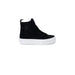 Calvin Klein Jeans Women Sneakers - Black High-Top with White Platform and ’CK’ Branding