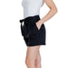 Black high-waisted shorts with a tie belt and pockets from Vero Moda Women’s Collection