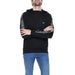 Black hooded sweatshirt with Emporio Armani branding on the sleeves, Emporio Armani Men Sweatshirts