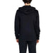 Black hooded sweatshirt back view from Emporio Armani Underwear collection for men