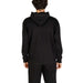 Black hooded sweatshirt displayed from the back for Icon Men Sweatshirts