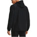 Black hooded sweatshirt back view from Under Armour Men Blazer product line