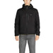 Black hooded winter jacket with zipper closure from Blauer Men Jacket collection