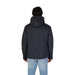 Black hooded winter jacket back view from Gas Men Black Turtleneck Jacket with Zip