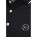 Black coat with white buttons and A/X logo from Armani Exchange Men Polo