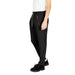 Black jogger-style sweatpants with drawstring waist and tapered legs by Gianni Lupo