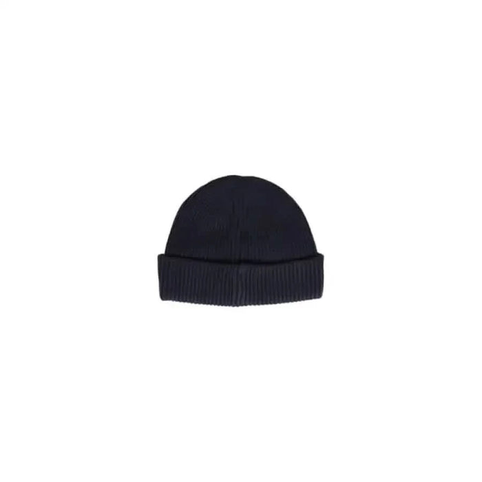 Black knit beanie with a folded brim from Antony Morato Men Cap collection