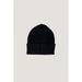 Black knit beanie with folded brim by Calvin Klein Jeans, Women Cap