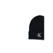 Black knit beanie with ’cK’ logo on cuff, Calvin Klein Women’s Cap