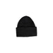 Black knit beanie with folded cuff from Pieces Women Cap collection