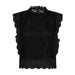 Black lace sleeveless high neck top with scalloped edges from Only Women Undershirt