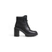 Timberland Women’s Black Leather Ankle Boot with Chunky Heel and Lug Sole