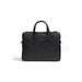 Black leather briefcase with handles and zipper closure from Calvin Klein Men Bag