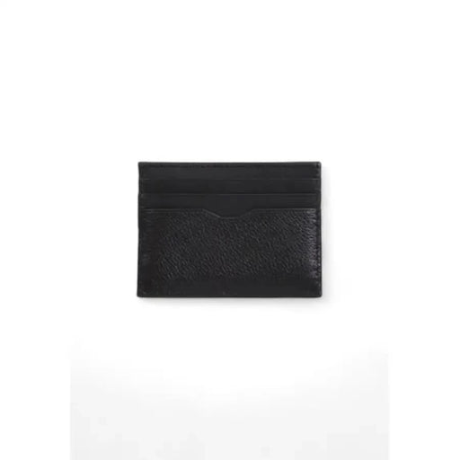 Black leather card holder by Tommy Hilfiger with multiple slots for men