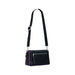 Black leather crossbody bag with zippered pocket and adjustable strap from Desigual