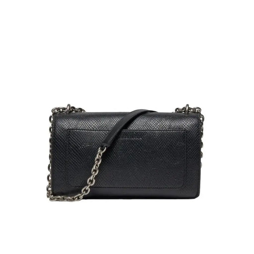 Black leather handbag with chain strap from Calvin Klein Jeans for women