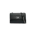 Black leather handbag with silver CK logo and chain strap from Calvin Klein Women Bag